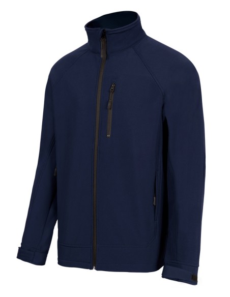 CAZADORA SOFT SHELL. AZUL NAVY TALLA XS-3XL