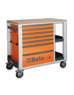 C24SL - 2400SL CAJONERA MÓVIL CON SIETE CAJONES Y ESTANTES LATERALES