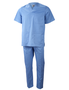 CAMISOLA PIJAMA CELESTE 1036A-CELESTE TALLA XS-3XL 2