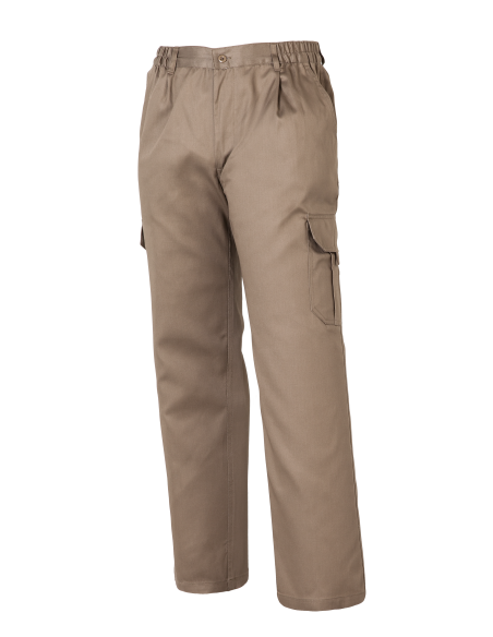 PANTALÓN MULTIBOLSILLOS CON FORRO 1001F-BEIGE TALLA 34-66