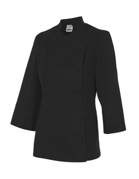 CHAQUETA COCINERA. NEGRO TALLA S-5XL