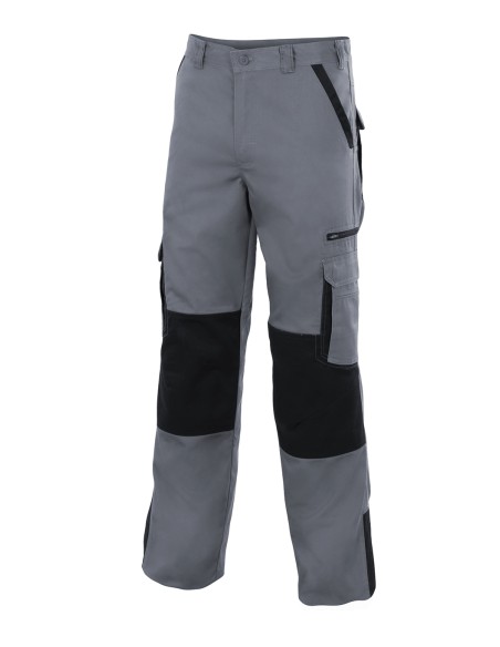 PANTALON BICOLOR HOMBRE. GRIS NEGRO TALLA S-3XL