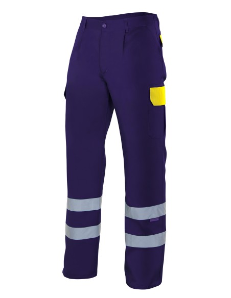 PANTALÓN BICOLOR MULTI CINTA. MARINO AM.FLUOR TALLA S-XL