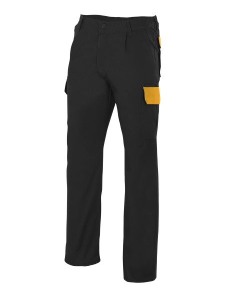 PANTALON BICOLOR MULTIBOLSILLO. NEGRO NAR.FLOUR