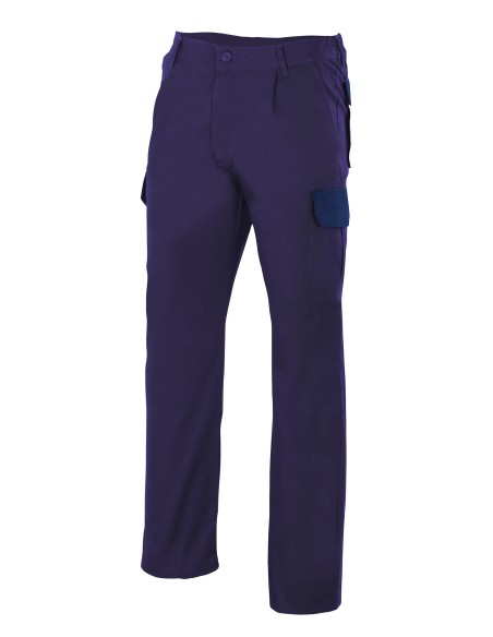 PANTALON BICOLOR MULTIBOLSILLO. MARINO AZULINA TALLA 36-60