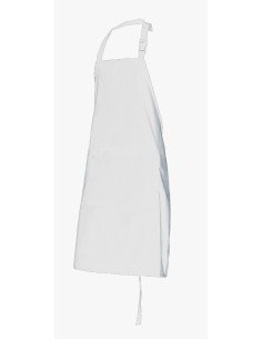 DELANTAL CON PETO Y 1 BOLSILLO. BLANCO