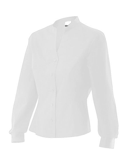 CAMISA MUJER ENTALLADA C.MAO. BLANCO TALLA S-2XL