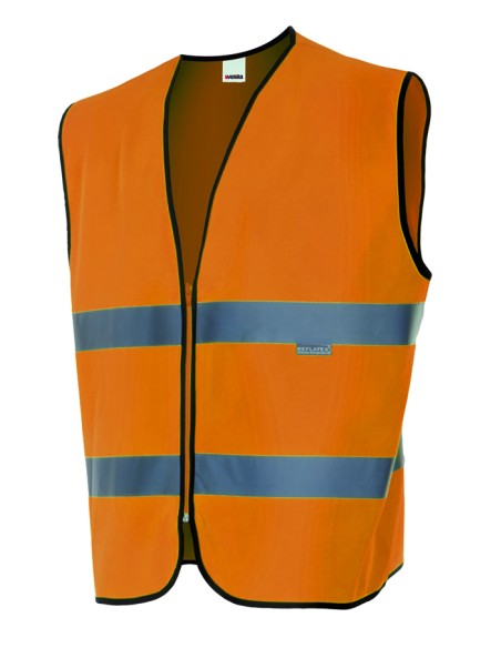CHALECO DE ALTA VISIBILIDAD. NARANJA FLUOR TALLA S-3XL