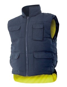 CHALECO ACOLCHADO REVERSIBLE. MARINO AM.FLUOR TALLA S-3XL