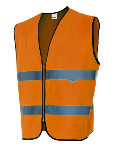 CHALECO DE ALTA VISIBILIDAD. NARANJA FLUOR TALLA S-3XL