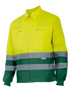 CAZADORA AV BICOLOR. A.FLÚO V.HIERBA TALLA S-3XL 2