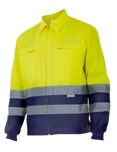 CAZADORA AV BICOLOR. SUP AMA INF MAR TALLA S-3XL