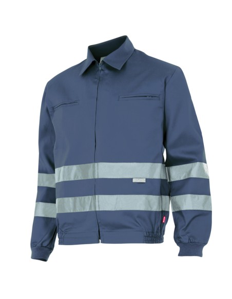 CAZADORA CINTA ALTA VISIBILIDA. GRIS TALLA S-3XL