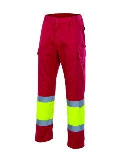 PANTALÓN BIC. AV FORRADO. ROJO AMA FLUOR TALLA S-3XL
