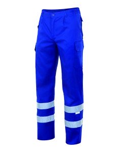 PANTALON MULTIBOLSILLOS CINTA. AZULINA TALLA S-3XL