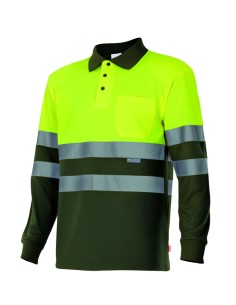 POLO BICOLOR AV DE MANGA LARGA. A.FLUOR V.CAZA TALLA XS-5XL 2