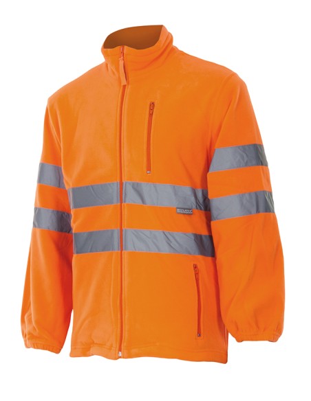 CHAQUETA POLAR A. V.  NARANJA FLUOR TALLA XS-5XL