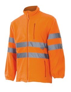 CHAQUETA POLAR A. V.  NARANJA FLUOR TALLA XS-5XL 2