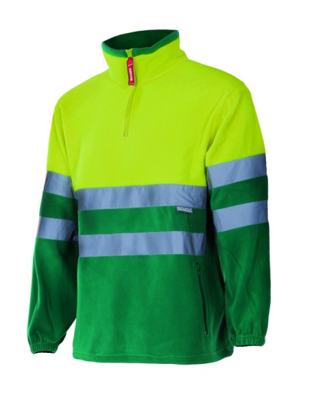 FORRO POLAR BICOLOR A VISIBILI. SUP AMA INF VER TALLA XS-3XL