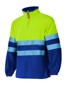 FORRO POLAR BICOLOR A VISIBILI. SUP AMA AZULINA TALLA XS-3XL