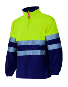 FORRO POLAR BICOLOR A VISIBILI. SUP AMA INF MAR TALLA S-3XL