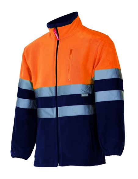 CHAQUETA POLAR BICOLOR A VISIB. SUP NAR INF MAR TALLA XS-5XL