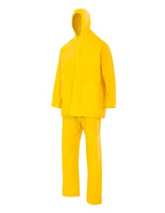 TRAJE LLUVIA 100% PVC. AMARILLO TALLA L-XXL 2