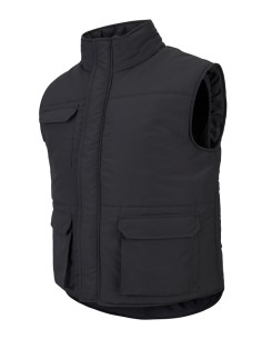 CHALECO ACOLCHADO MULTIBOLS. NEGRO TALLA S-3XL