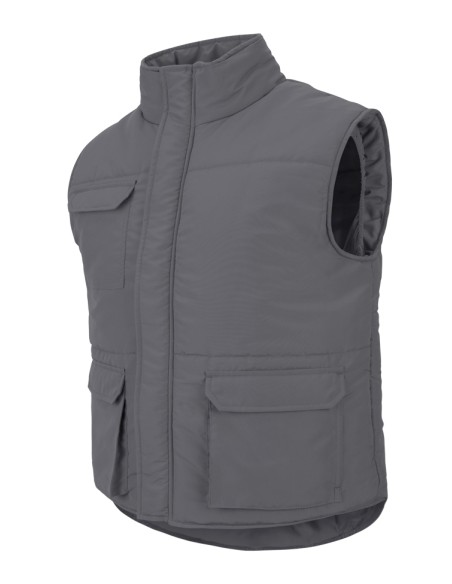 CHALECO ACOLCHADO MULTIBOLS. GRIS TALLA S-3XL