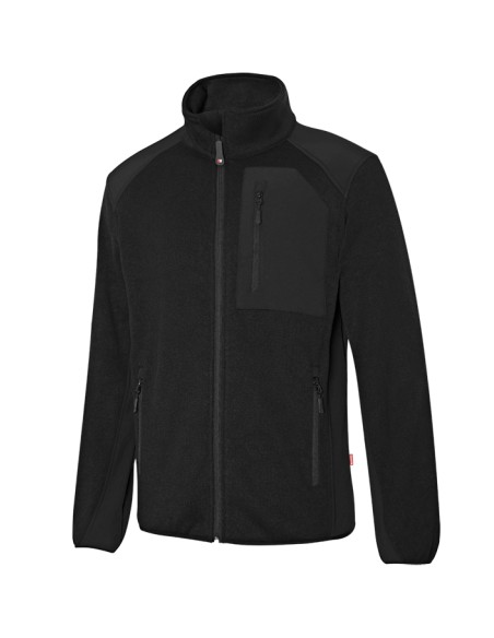 CHAQUETA PUNTO CON REFUERZOS. NEGRO NEGRO TALLA XS-3XL