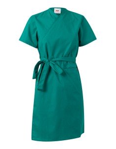 BATA CRUZADA DE MANGA CORTA. VERDE TALLA S-XL