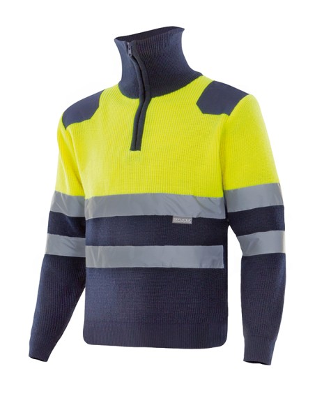 JERSEY BICOLOR AV, CREMALLERA. SUP AMA INF MAR TALLA S-3XL