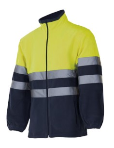 CHAQUETA POLAR BICOLOR AV. FLUOR AZUL MARI TALLA S-3XL 2