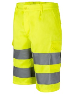 BERMUDA ALTA VISIBILIDAD. AMARILLO FLUOR S-3XL 2