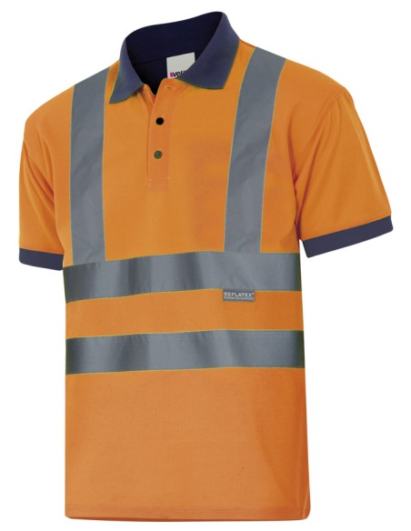 POLO BICOLOR AV MANGA CORTA. SUP NAR INF MAR S-3XL