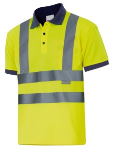 POLO BICOLOR AV MANGA CORTA. SUP AMA INF MAR S-3XL