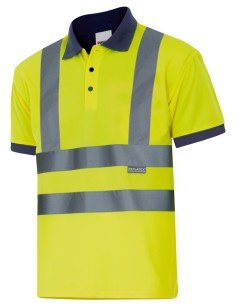 POLO BICOLOR AV MANGA CORTA. SUP AMA INF MAR S-3XL