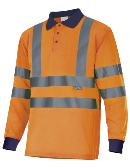 POLO BICOLOR AV MANGA LARGA. SUP NAR INF MAR S-3XL