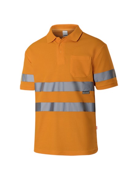 POLO ALGODÓN MC AV. NARANJA FLUOR S-3XL