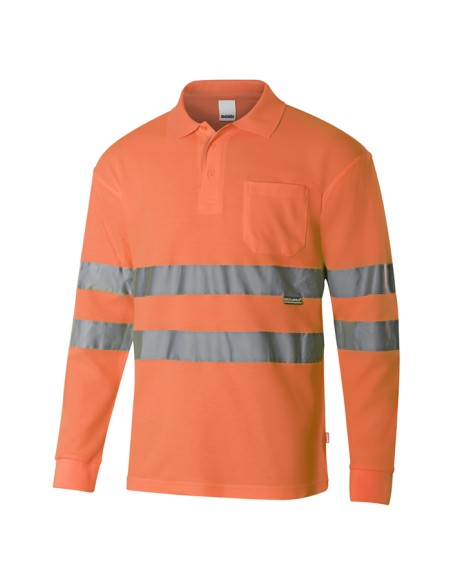 POLO ALGODÓN ML AV. NARANJA FLUOR S-3XL