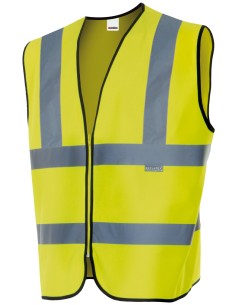 CHALECO ALTA VISIBILIDAD. AMARILLO FLUOR S-3XL