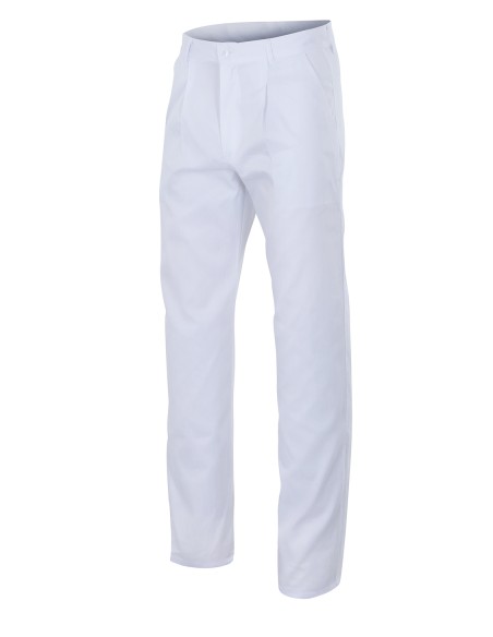 PANTALON CON PINZAS. BLANCO TALLA 36-60