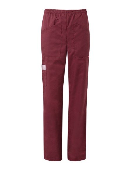 PANTALÓN LISO SRA VIVO RAYAS BOLSILLO  GRANATE TALLA 0-12