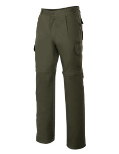 PANTALON DESMONTABLE MULTIBOLSILLO  VERDE CAZA TALLA 36-60 2