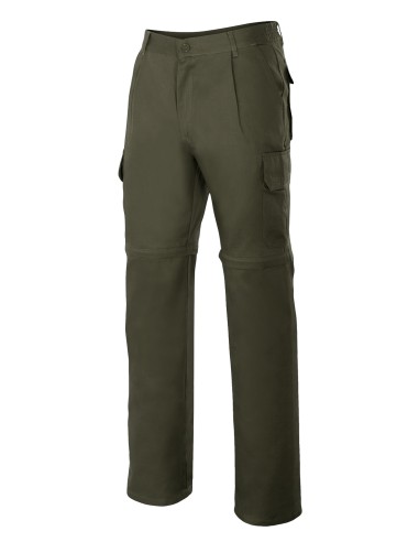 PANTALON DESMONTABLE MULTIBOLSILLO  VERDE CAZA TALLA 36-60 (1)