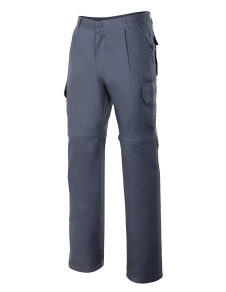 PANTALON DESMONTABLE MULTIBOLSILLO  GRIS TALLA 36-60
