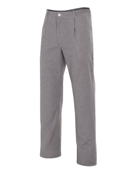 PANTALON COCINERO CUADROS. NEGRO TALLA 36-60