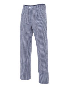PANTALON COCINERO CUADROS. AZUL MARINO TALLA 36-60