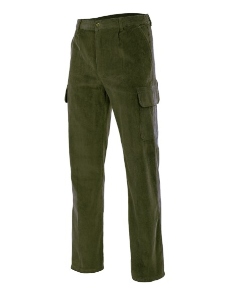 PANTALON DE PANA. VERDE CAZA TALLA S-3XL