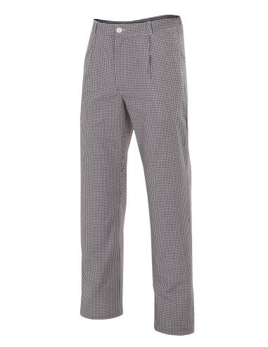 PANTALON COCINERO CUADROS. NEGRO TALLA 36-60